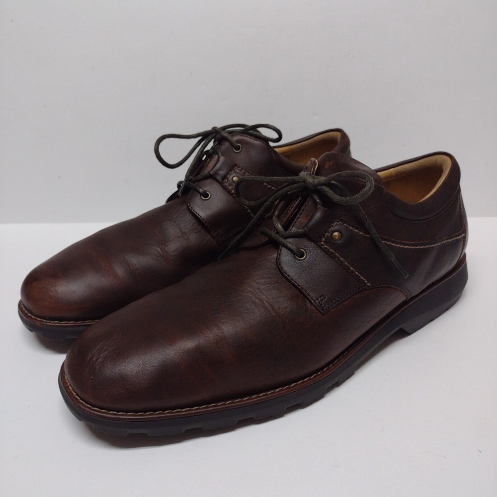 Johnston & Murphy Mens 13M Tyndall Brown Leather Cap Toe Oxford‎ 020-7414 Dress